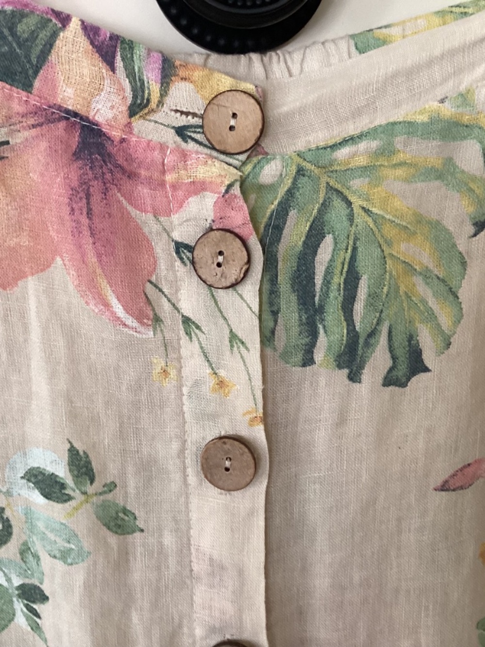 NWOT-LOGICA ITALIAN LINEN SKIRT - ASYMMETRICAL - TROPICAL PRINT - SIZE S - Picture 6 of 7